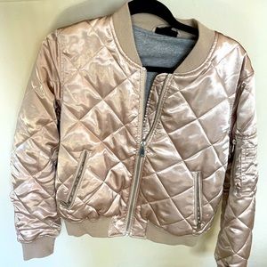 NEW! Topshop Gold Bomber Jacket. Size 10